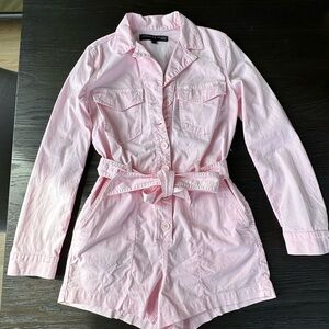 Veronica Beard Winifred Romper Pink